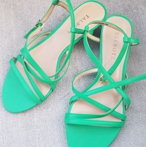 Talbots Green Leather Sandals